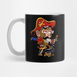 Swinging Buccaneer: Monkey Pirate Design Mug